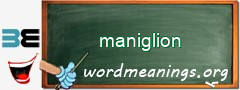 WordMeaning blackboard for maniglion